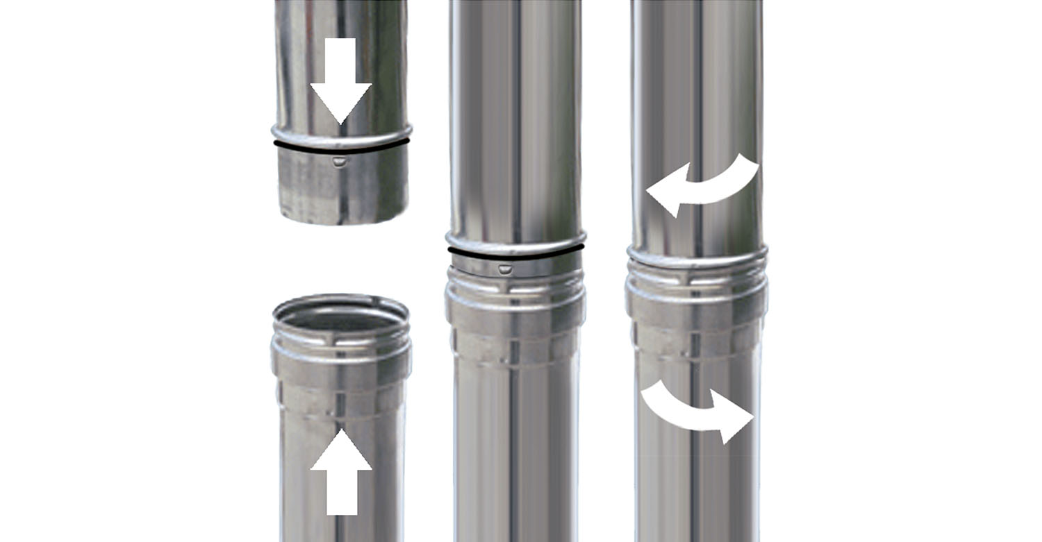 Tipos de tubos para campanas extractoras. Salida de humos